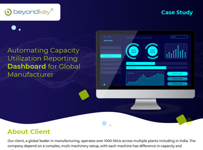 Success Story - Dashboard for Global Manufacturer